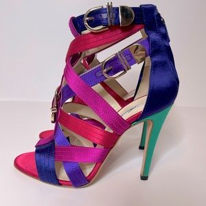 Brian Atwood Colorful Strappy Heels